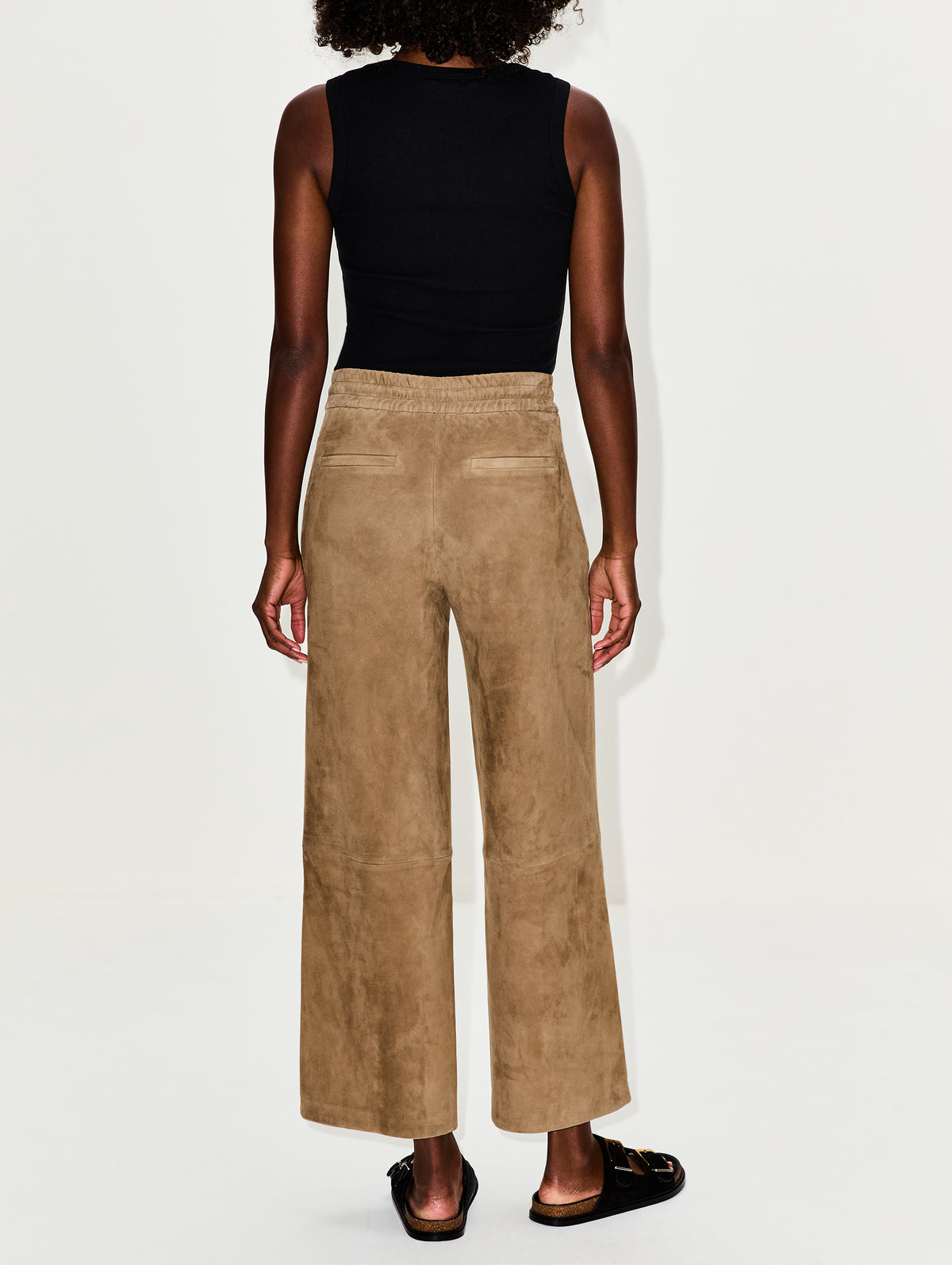 Blair Suede Trouser,ARMA,OLIVE,Image 4