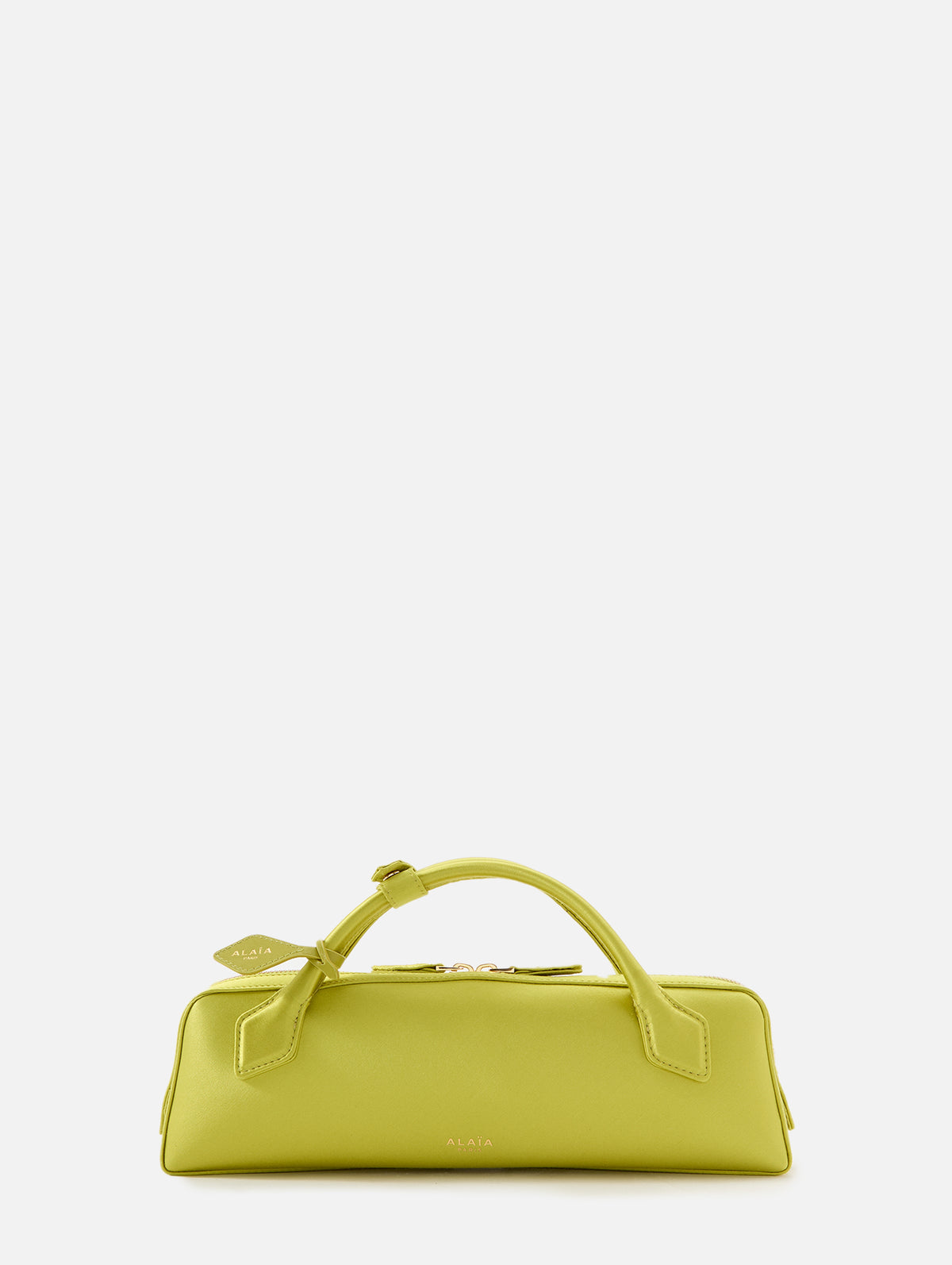 Clutch Top Handle Bag,ALAIA,LIME,Image 1