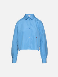 Cropped Shirt,LOEWE,BLUE,Image 1