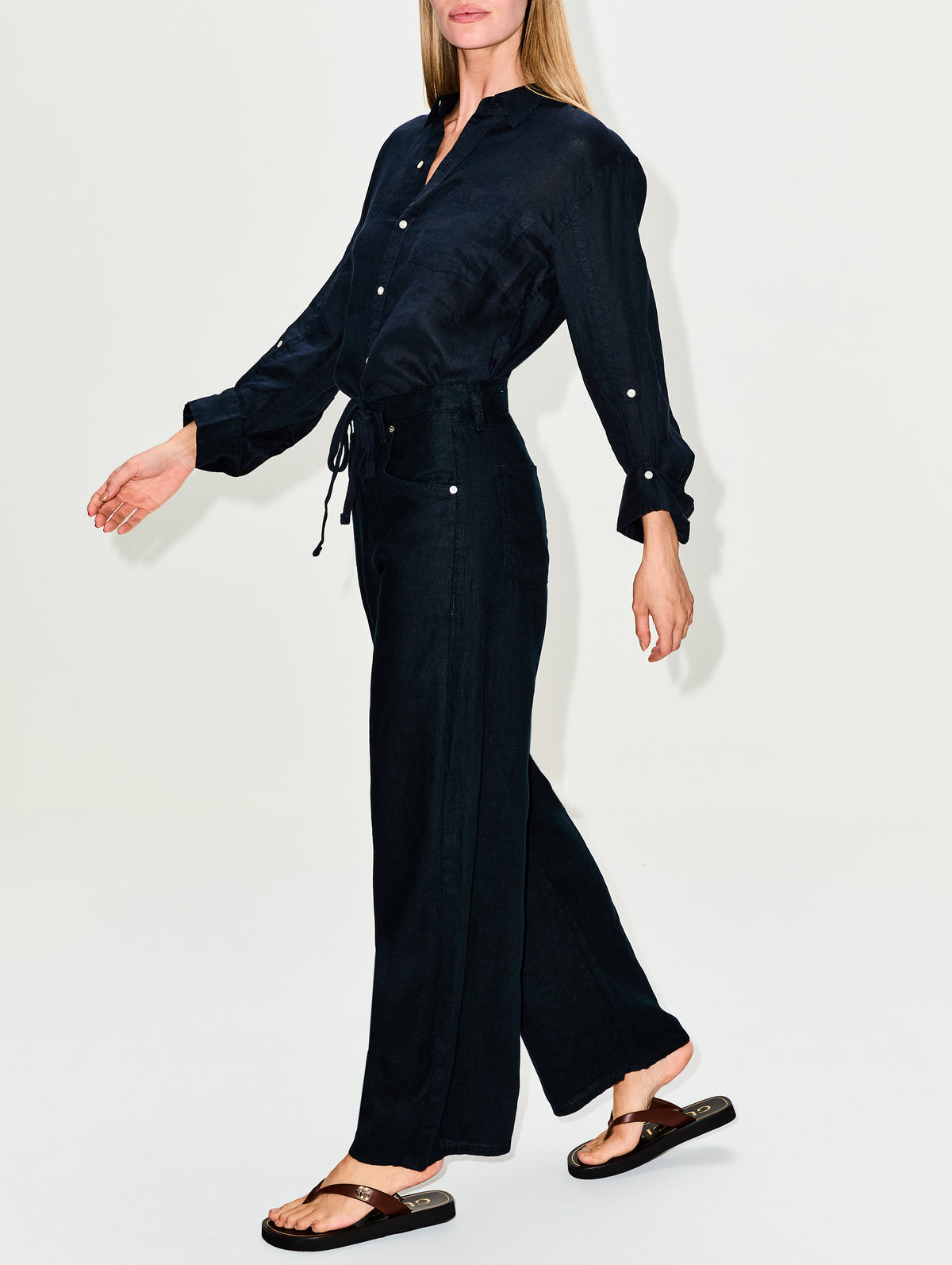 Brynn Drawsting Trouser,CITIZENS OF HUMANITY,NAVY,Image 3