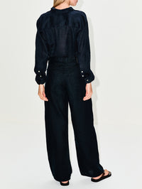 Kayla Shrunken Shirt,CITIZENS OF HUMANITY,NAVY,Image 3