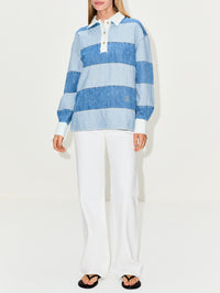 Rugby Shirt,CLOSED,LIGHT BLUE,Image 2