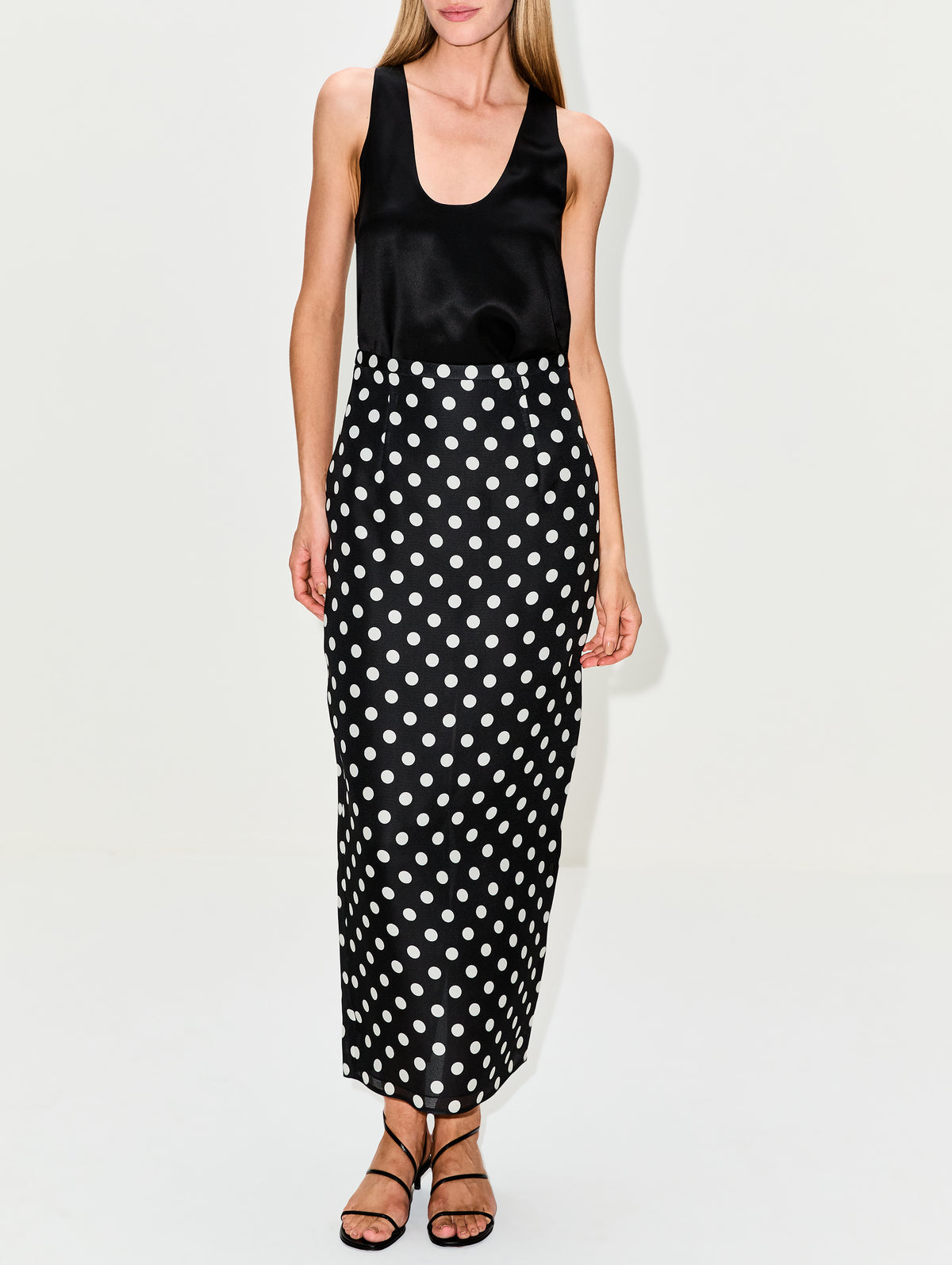 Winton Skirt,KHAITE,MEDIUM BLACK DOT,Image 2