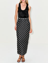 Winton Skirt,KHAITE,MEDIUM BLACK DOT,Image 2