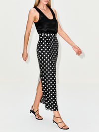 Winton Skirt,KHAITE,MEDIUM BLACK DOT,Image 3