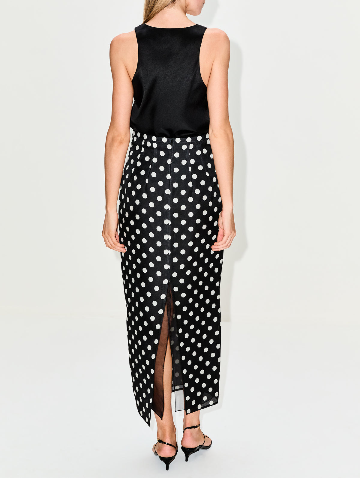 Winton Skirt,KHAITE,MEDIUM BLACK DOT,Image 4