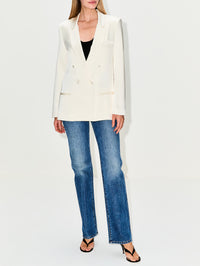 Double Breasted Blazer,LAPOINTE,CREAM,Image 2