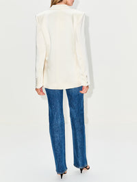 Double Breasted Blazer,LAPOINTE,CREAM,Image 3