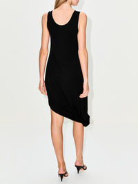 Draped Dress,LOEWE,BLACK,Image 4