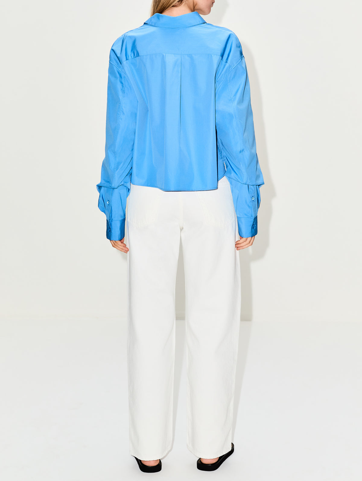 Cropped Shirt,LOEWE,BLUE,Image 3