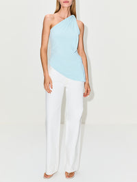 One Shoulder Tie Top,MIMCHIK,ICE,Image 2