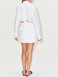 Bunny Ear Mini Dress,MONSE,WHITE,Image 4