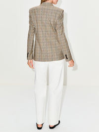 Anabel Tailored Jacket,NILI LOTAN,GREY OCHRE CHECK,Image 3