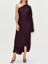 Bagri Dress,PROENZA SCHOULER,AUBERGINE,Image 2