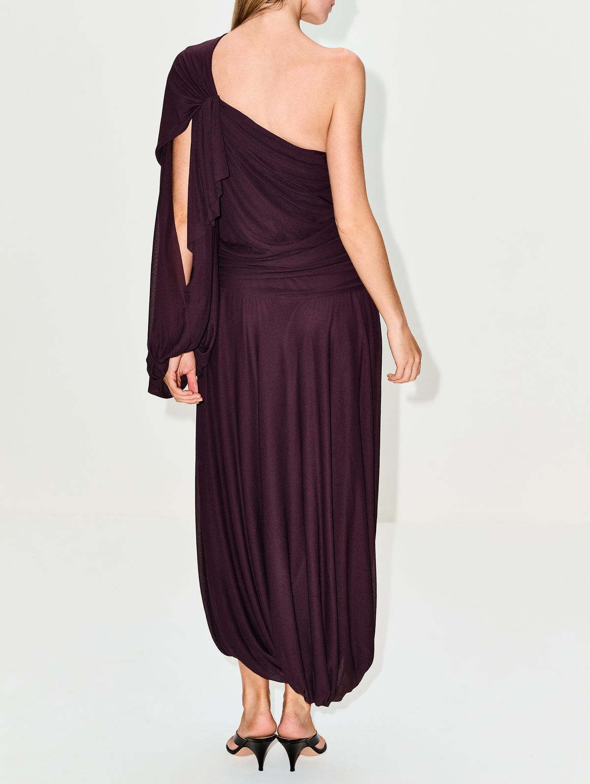 Bagri Dress,PROENZA SCHOULER,AUBERGINE,Image 4