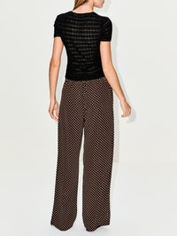 Drawstring Trouser,MATTEAU,POLKA DOT CHOCOLATE,Image 4