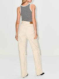V Waist Baggy Jean,SAINT LAURENT,FRENCH VANILLA,Image 3