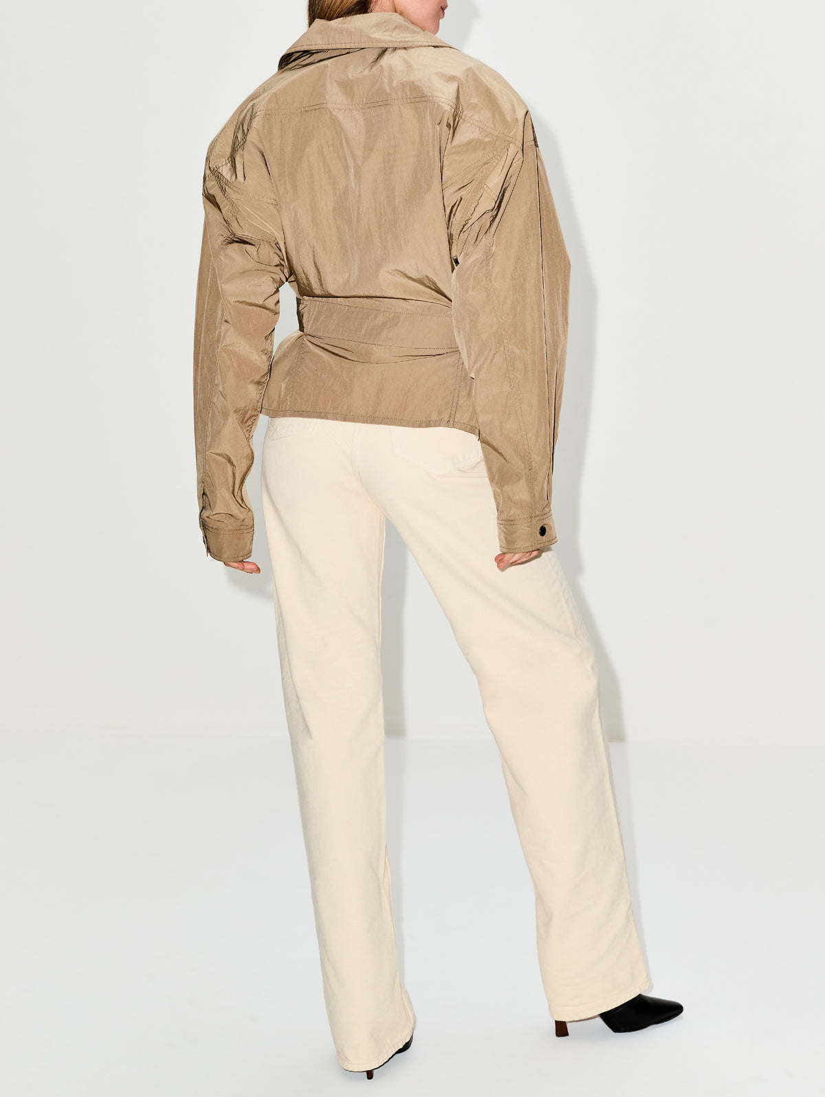 Veste Poches A Rabat Jacket,SAINT LAURENT,ICE BROWN,Image 3