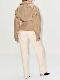 Veste Poches A Rabat Jacket,SAINT LAURENT,ICE BROWN,Image 3