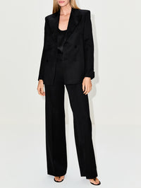 Tuxedo Double Breast Jacket,SASUPHI,BLACK,Image 2