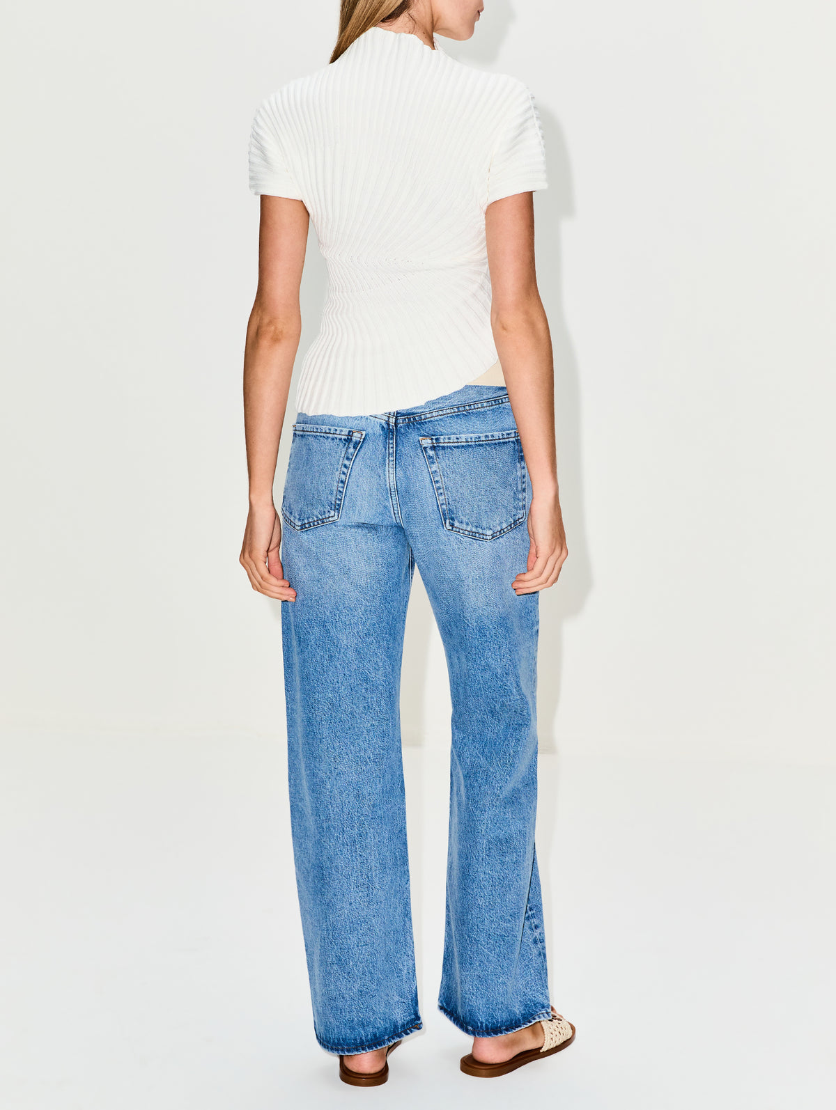 Annemie Knit Top,CULT GAIA,OFF WHITE,Image 3