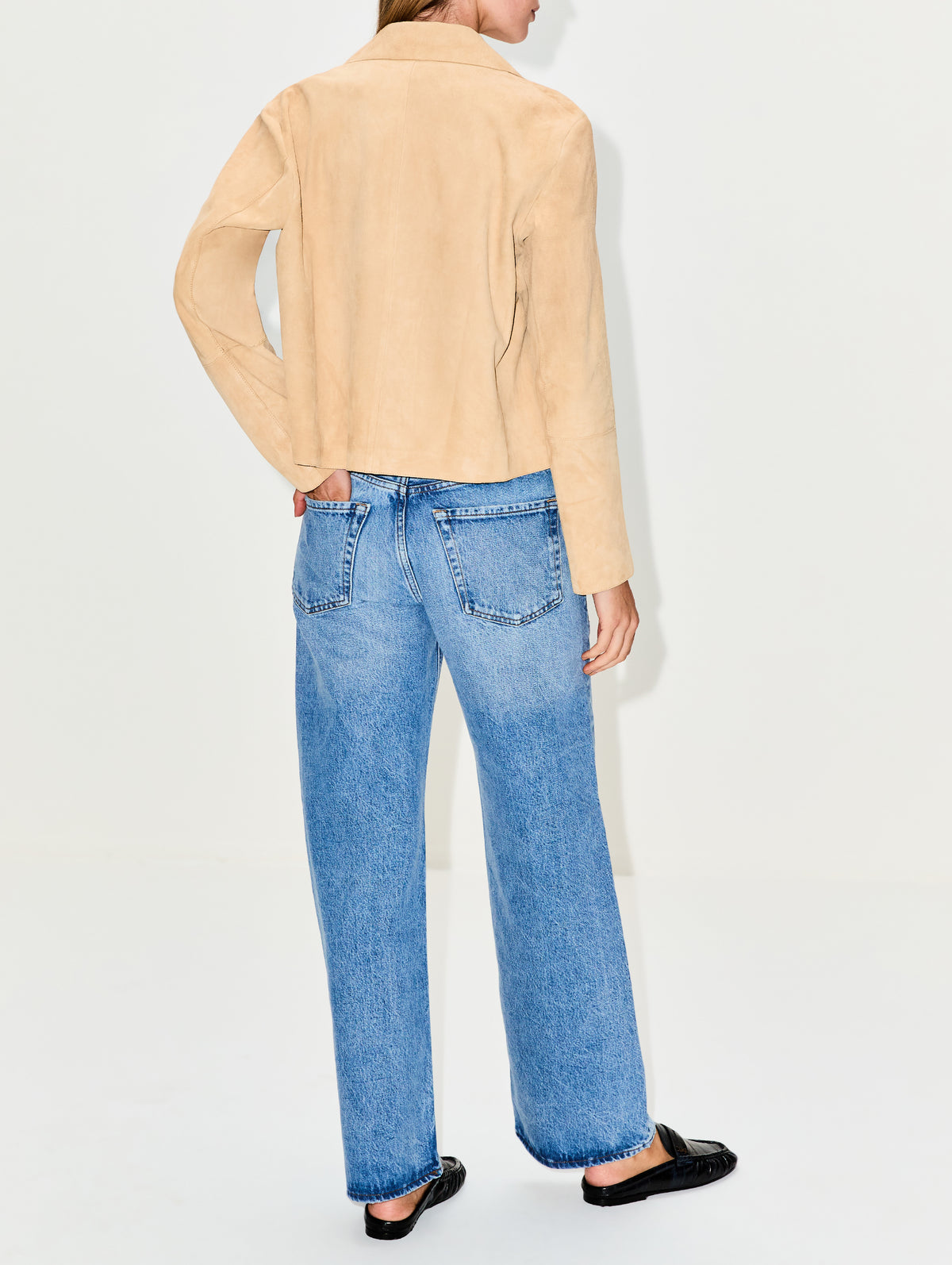 Emy Suede Jacket,ARMA,GRAVEL,Image 3
