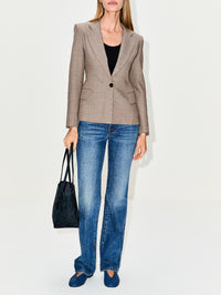 Rosa Ballerina Flat,BOTTEGA VENETA,BLUE VENEZ,Image 3