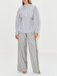 Giulia Shirt,SASUPHI,WHITE NAVY,Image 4