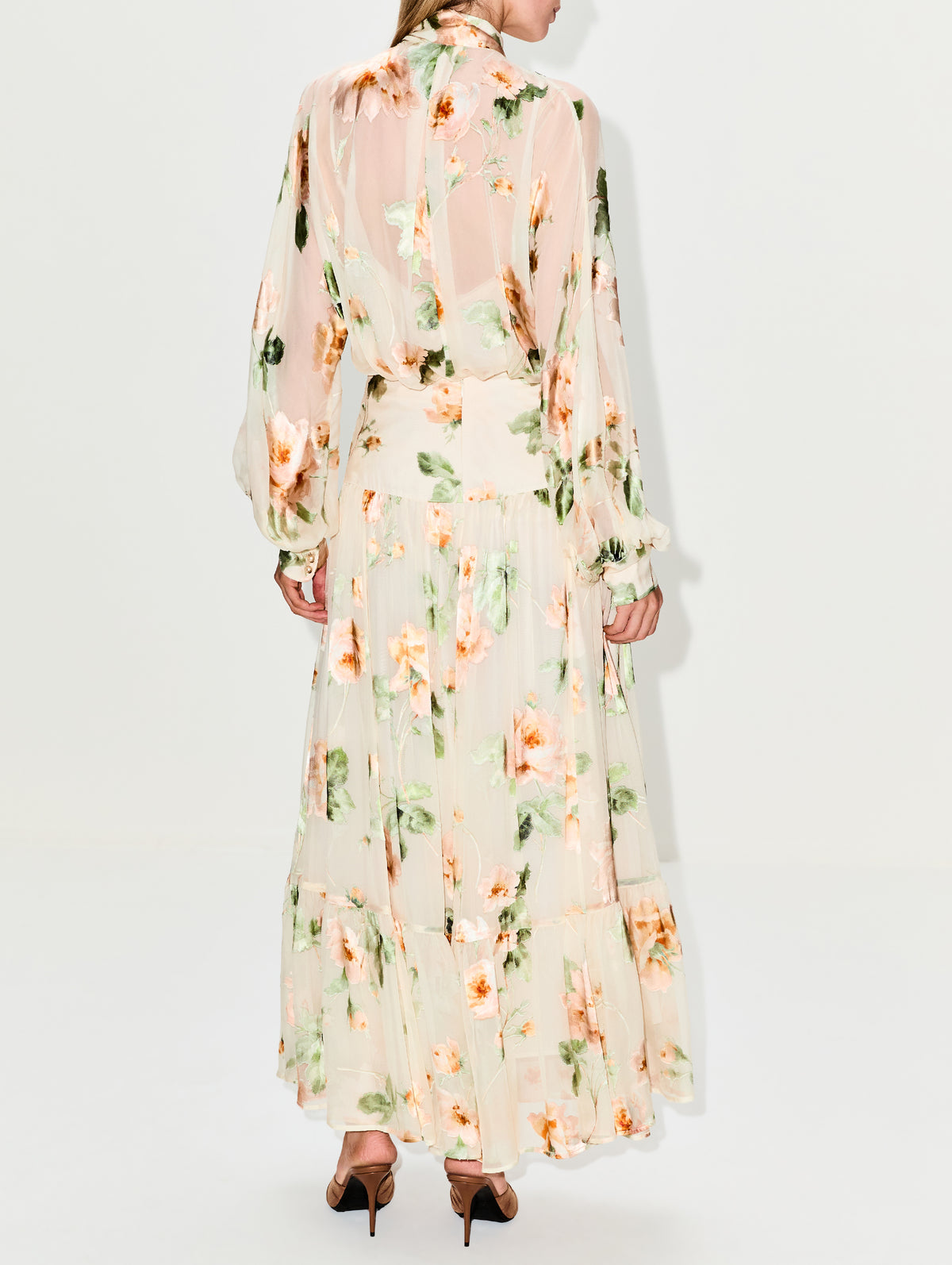 Carousel Burnout Blouse,ZIMMERMANN,CREAM ROSE,Image 3