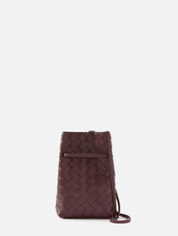 Andiamo Phone Pouch,BOTTEGA VENETA,DEEP MAHOGANY,Image 2