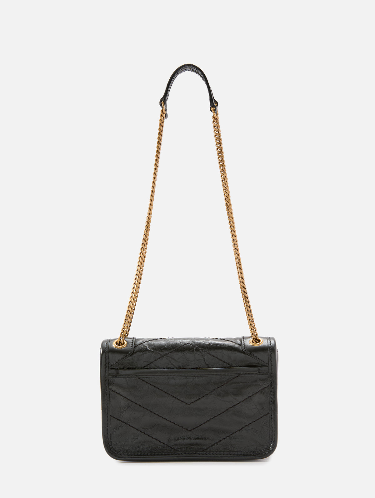 black leather backpack gold cross Mini Niki Chain Bag | SAINT LAURENT