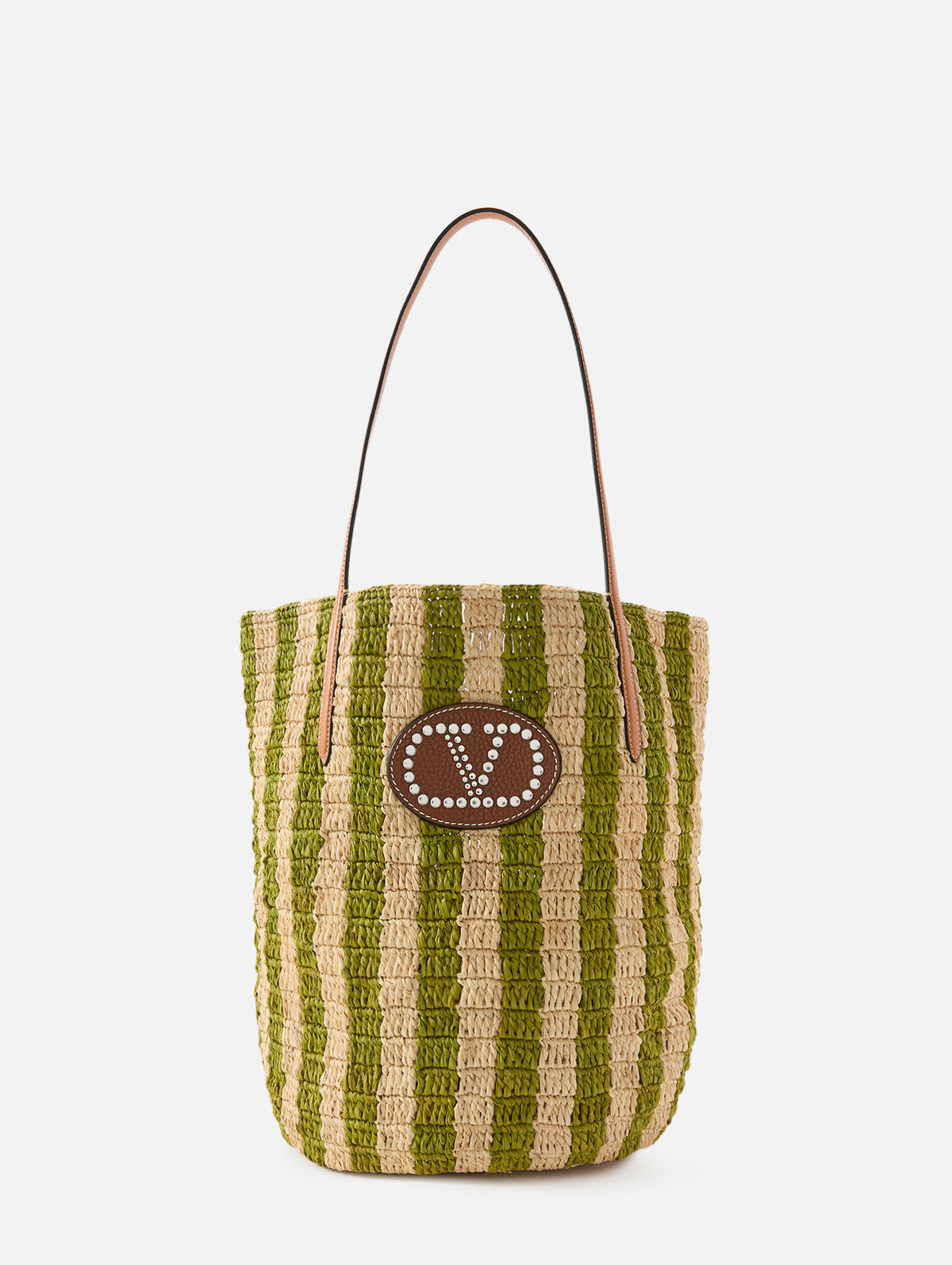 VLogo Signature Bucket Bag,VALENTINO GARAVANI,NATURAL GREEN,Image 1