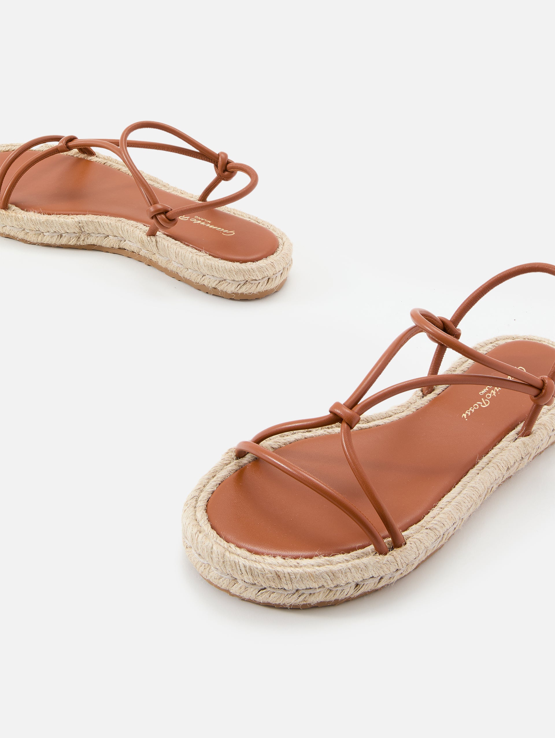 Nappa Corda Flat Sandal | GIANVITO ROSSI | elysewalker