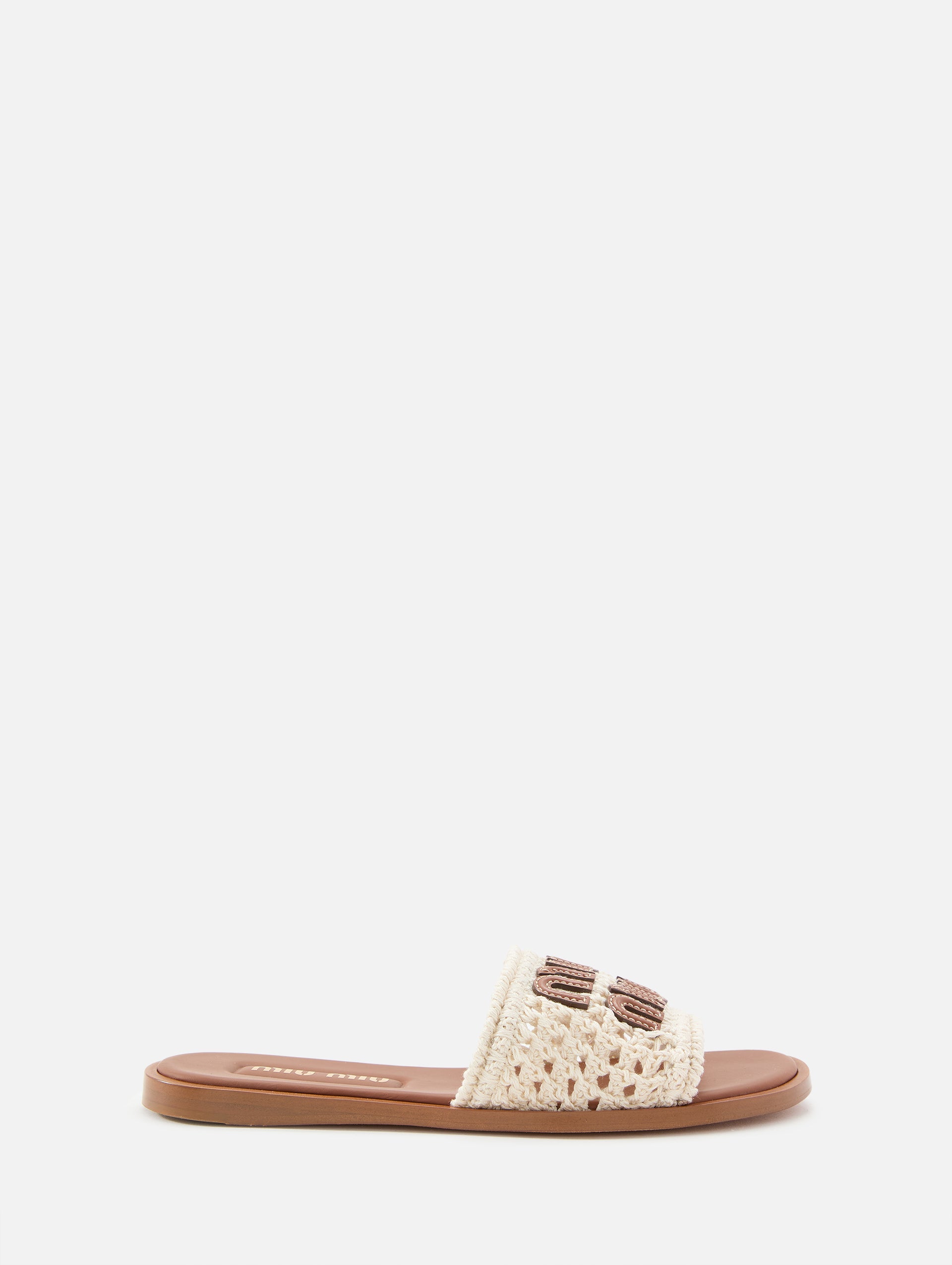 Crochet Logo Flat | MIU MIU | elysewalker