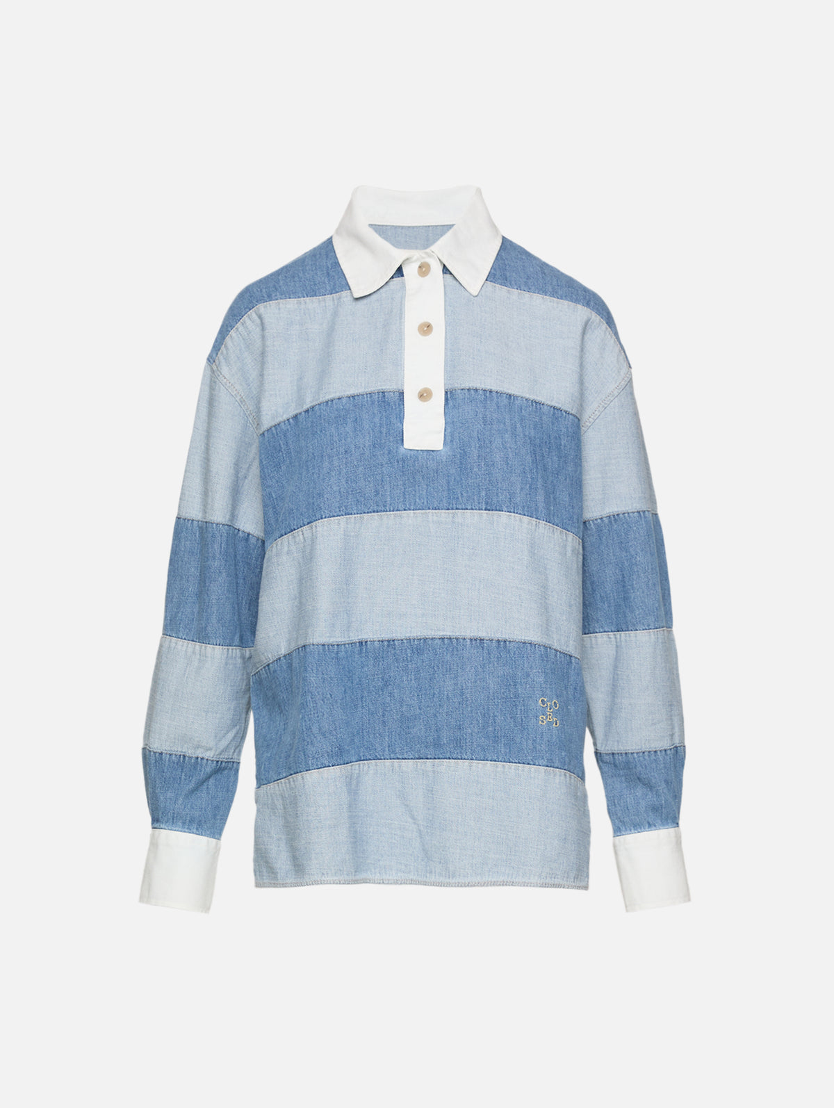 Rugby Shirt,CLOSED,LIGHT BLUE,Image 1