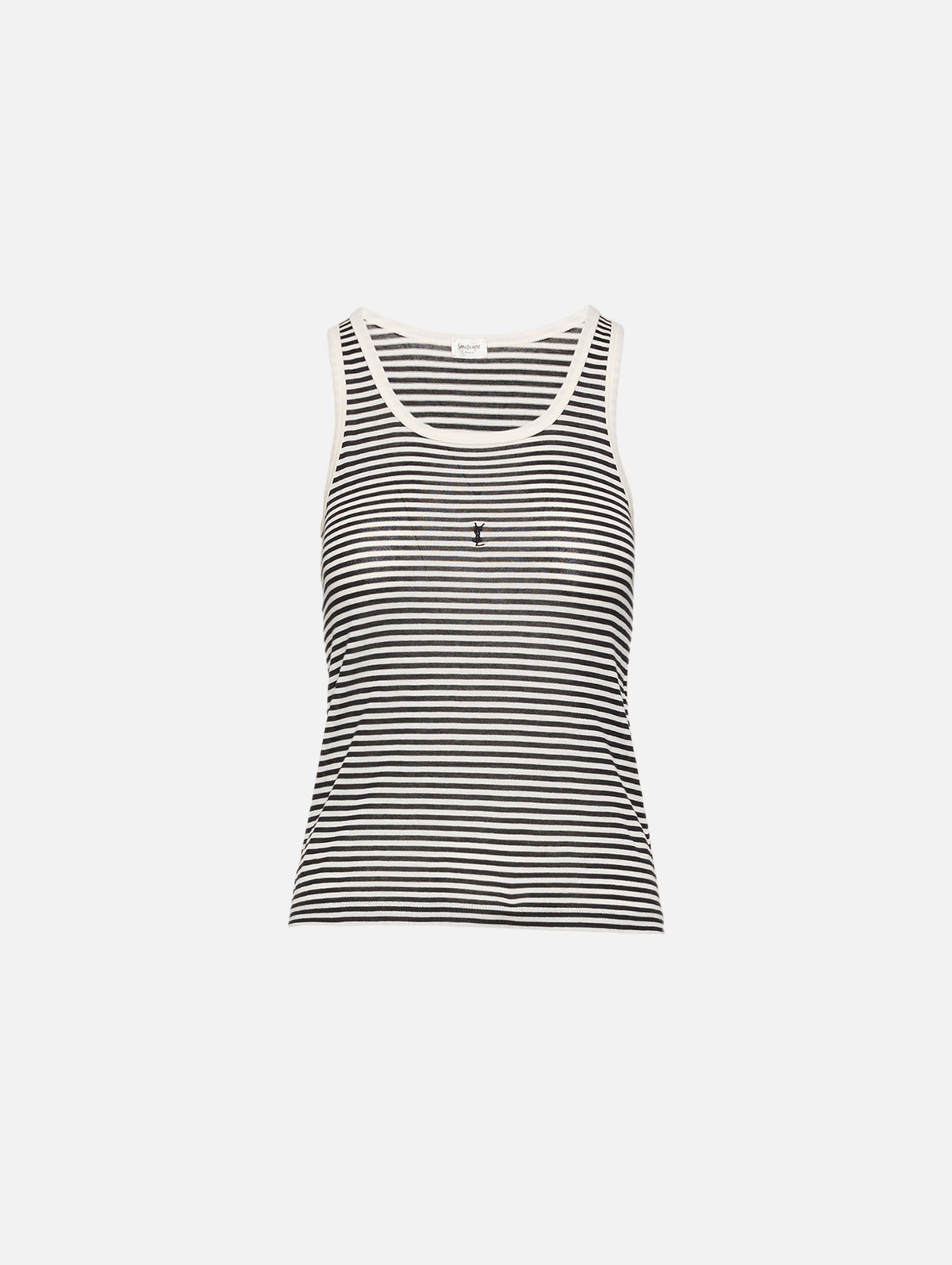 Broderie Cassandre Tank Top,SAINT LAURENT,BLACK NATURE,Image 1