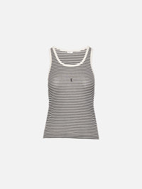 Broderie Cassandre Tank Top,SAINT LAURENT,BLACK NATURE,Image 1