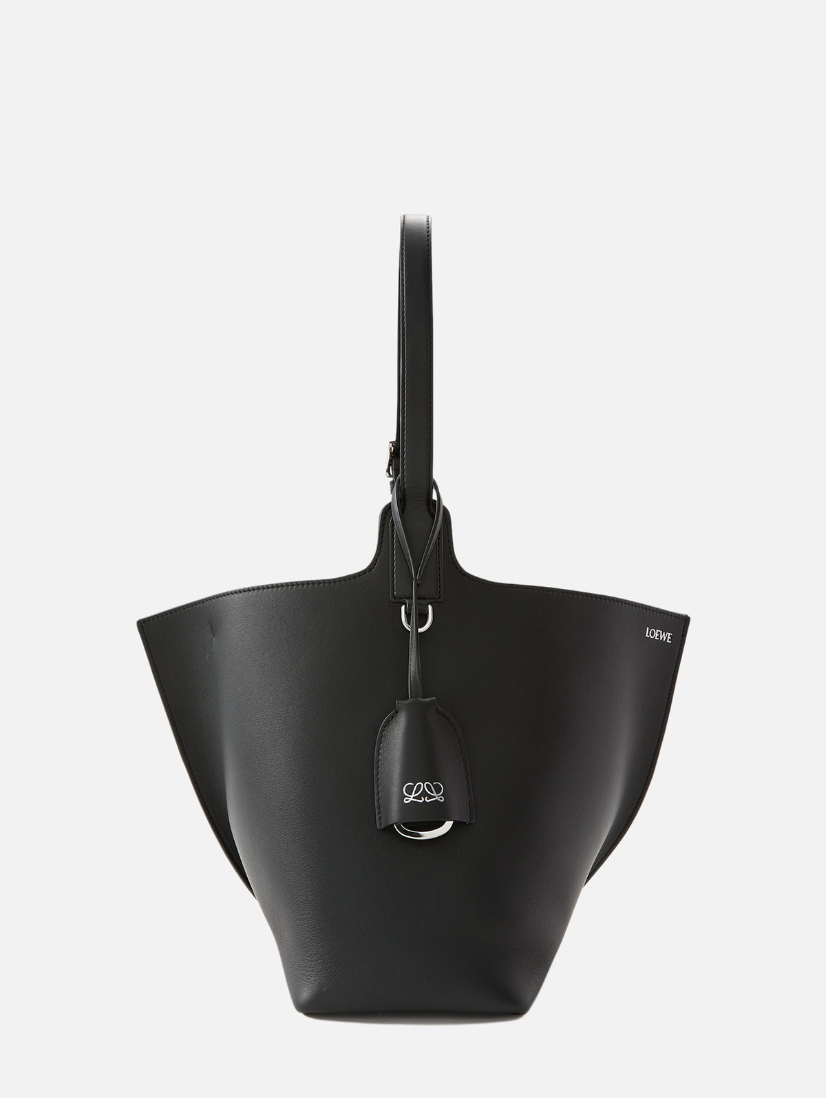 Medium Bilbao Bucket Bag,LOEWE,BLACK,Image 3