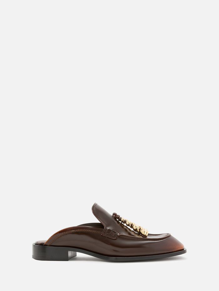 Edge Loafer Mule,LOEWE,BROWN,Image 1