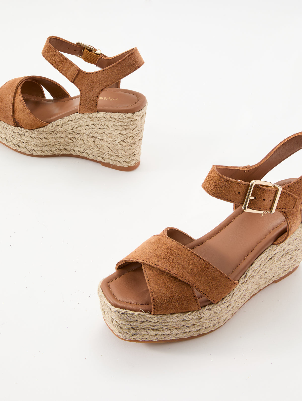 Samantha Wedge,ELYSEWALKER LABEL,COGNAC SUEDE,Image 2