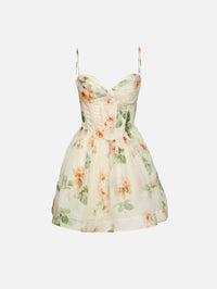 Carousel Corset Mini Dress,ZIMMERMANN,CREAM ROSE,Image 1