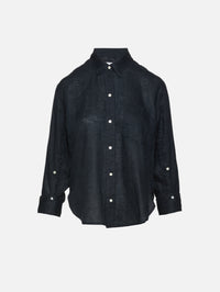 Kayla Shrunken Shirt,CITIZENS OF HUMANITY,NAVY,Image 1