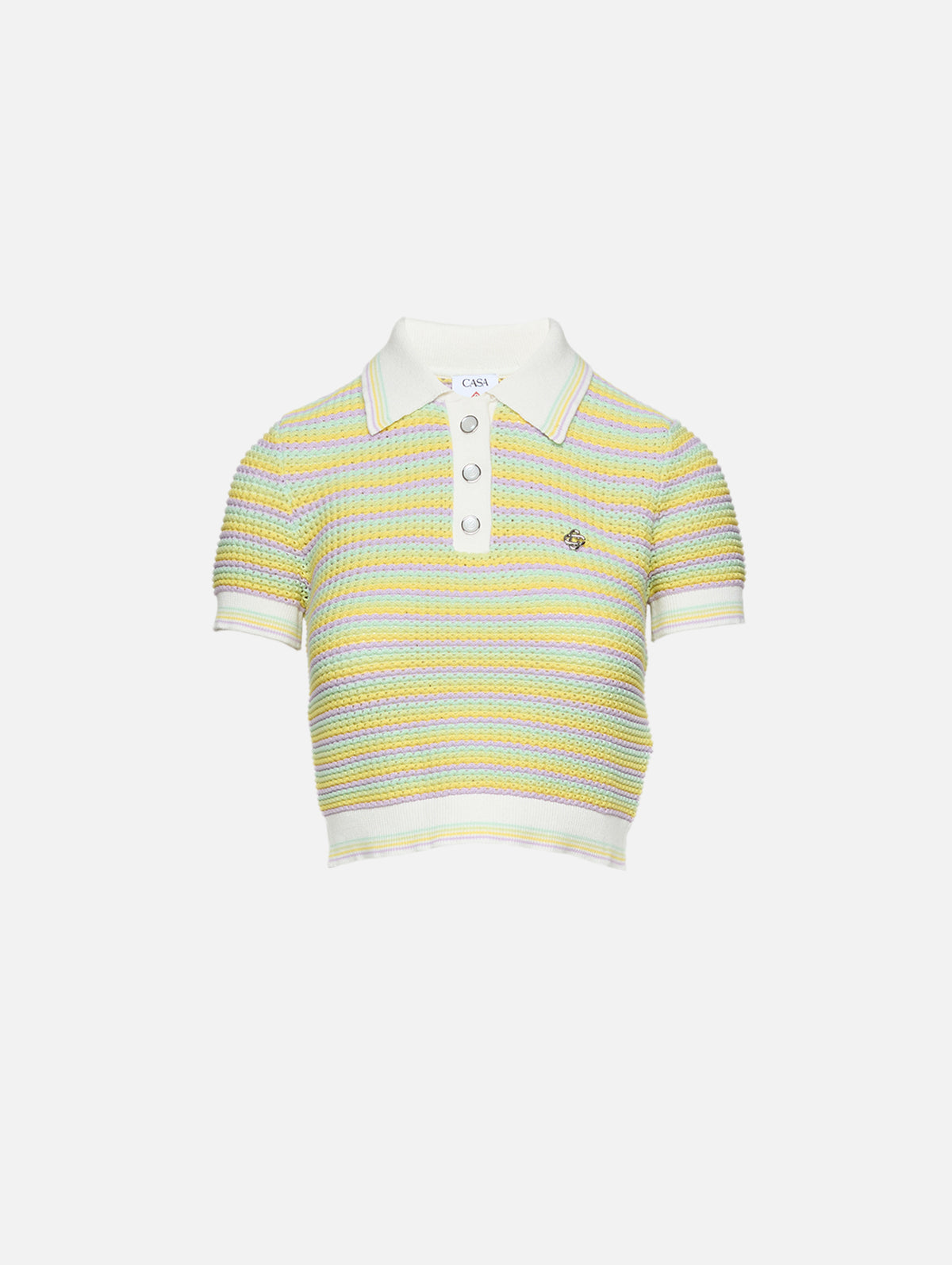 Bourgeois Stripe Polo Shirt,CASABLANCA,MULTI,Image 1