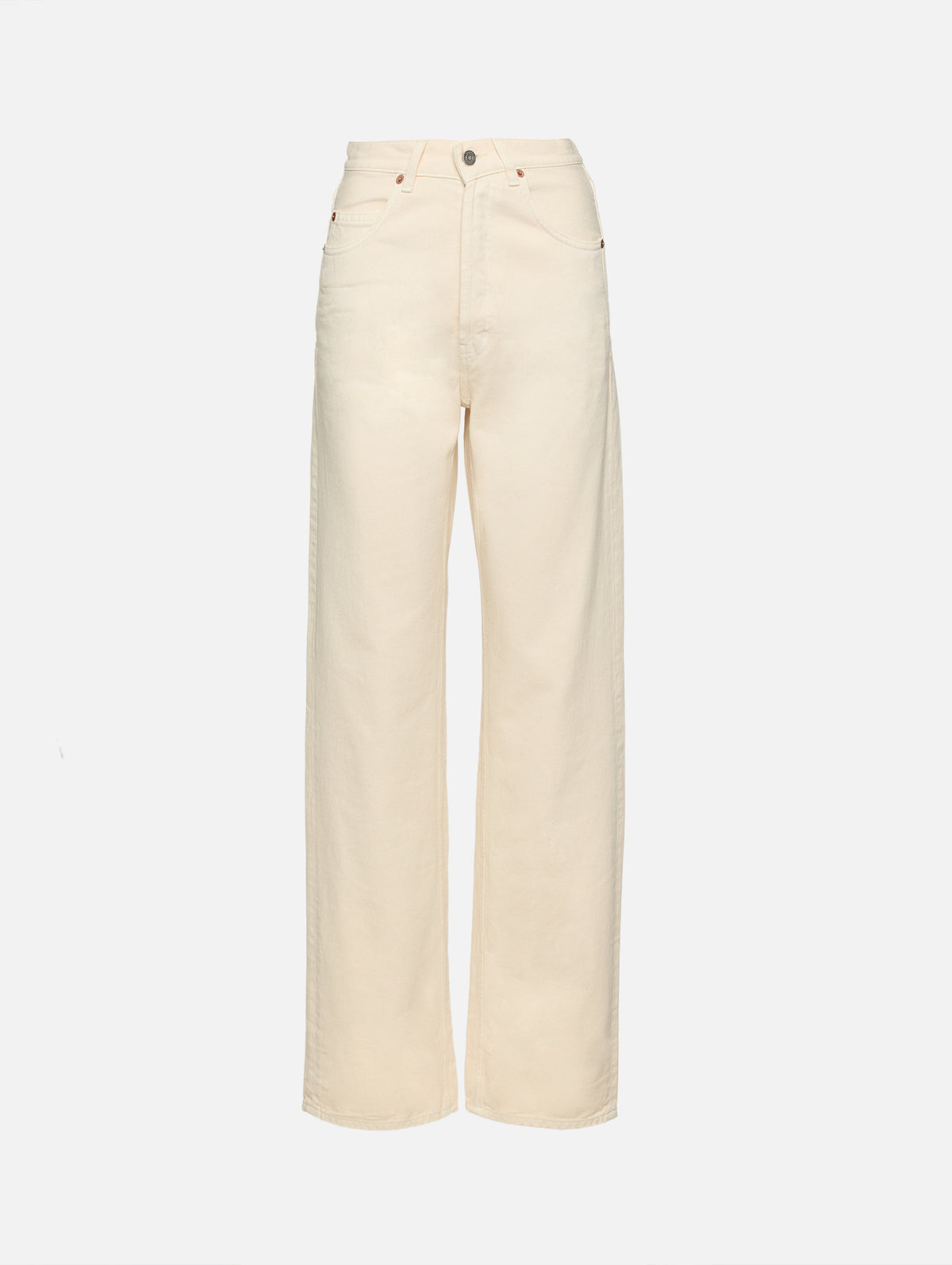 V Waist Baggy Jean,SAINT LAURENT,FRENCH VANILLA,Image 1