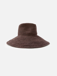 Waverly Wide Brim Hat,JANESSA LEONE,CHOCOLATE,Image 2