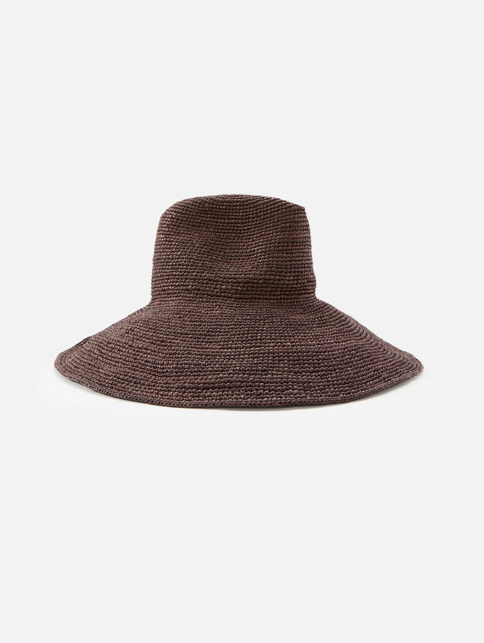 Waverly Wide Brim Hat,JANESSA LEONE,CHOCOLATE,Image 1