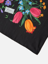 Miss Flora Scarf,GUCCI,BLACK MULTICOLOR,Image 2