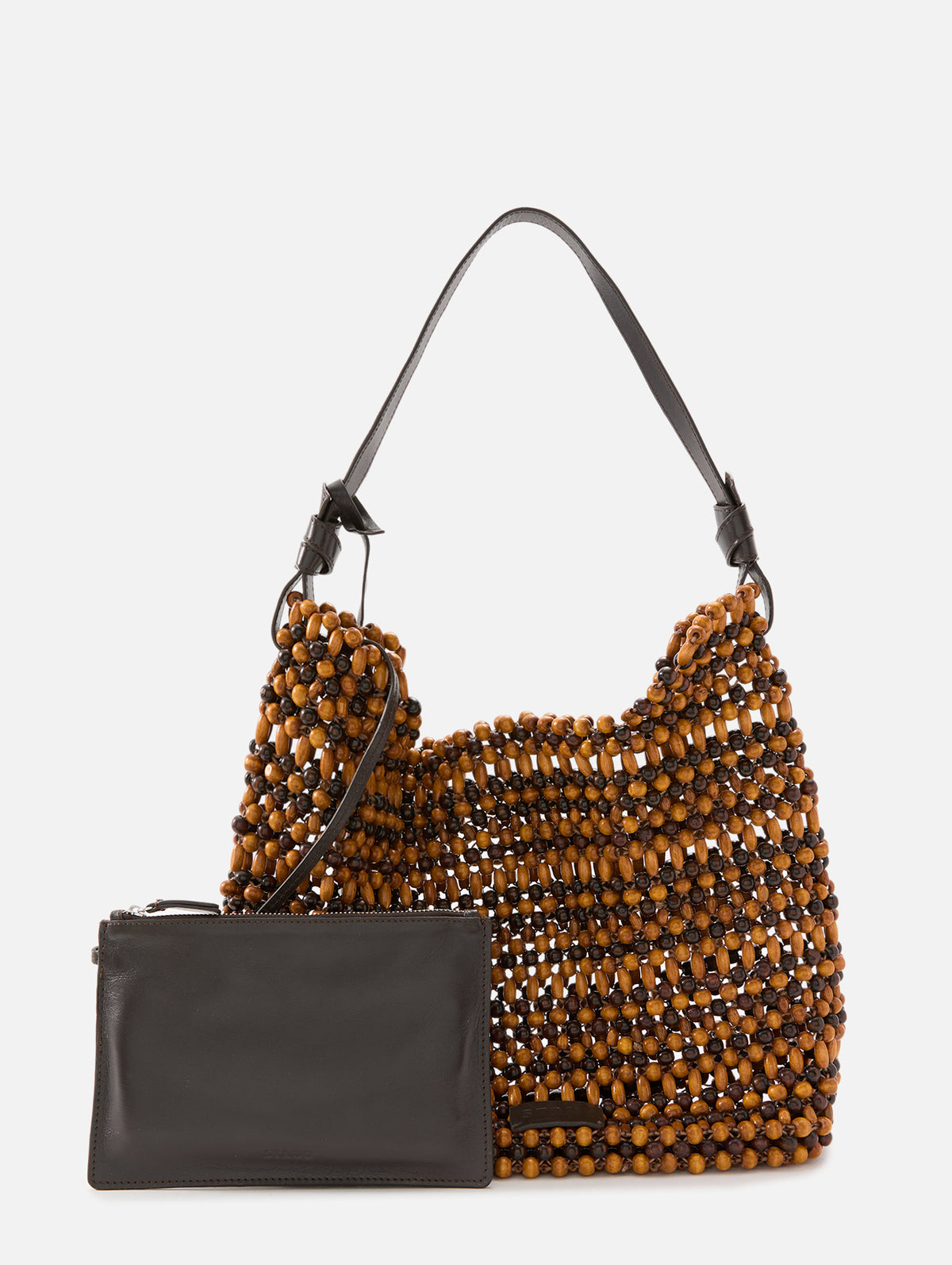 Drift Shoulder Bag,STAUD,MULTI WOOD BEAD,Image 2
