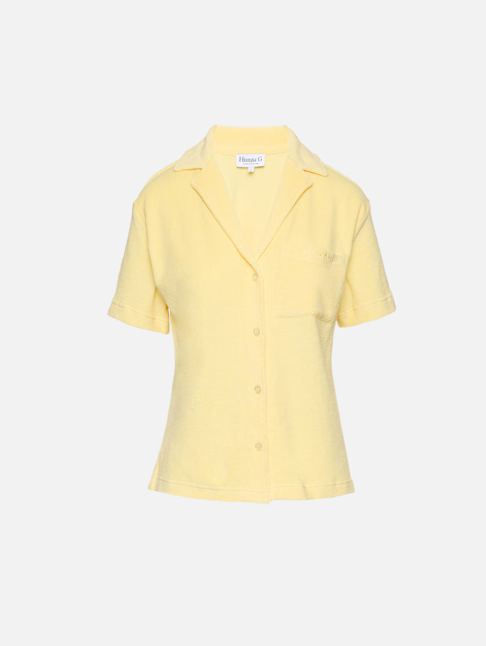 Towelling Resort Shirt,HUNZA G,BUTTER,Image 1