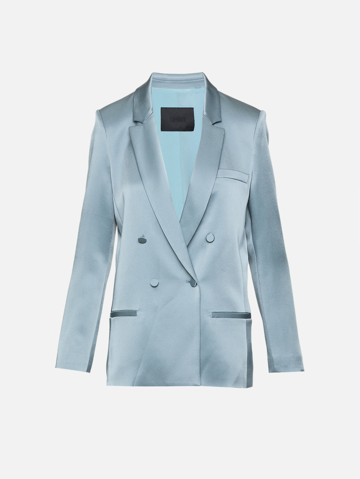 Double Breasted Blazer,LAPOINTE,LIGHT SLATE,Image 1